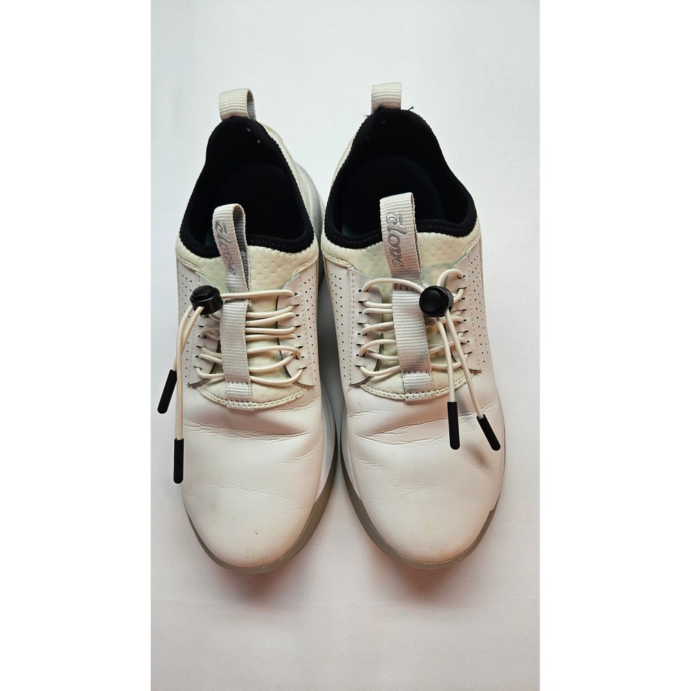 Clove Women Nursing Shoes White Grey Fluid Resistant Sneaker Size 7 Bungee Laces